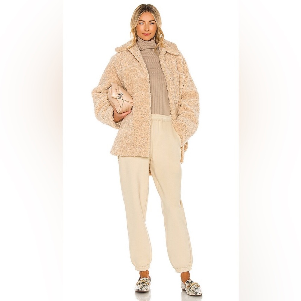 Revolve Purchased - Eaves Aria Faux Fur Shacket in Beige